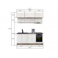 Bucatarie ZONE 200 FRONT PAL K002 / decor 8508